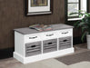 Alma 3-drawer Storage Bench White and Weathered Grey - Walo Furniture 