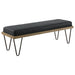 Chad Denim Upholstered Accent Bench Dark Blue - Walo Furniture 