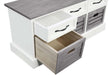 Alma 3-drawer Storage Bench White and Weathered Grey - Walo Furniture 