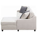 Mcloughlin Upholstered Sloped Arm Sectional Sofa Platinum - Walo Furniture 