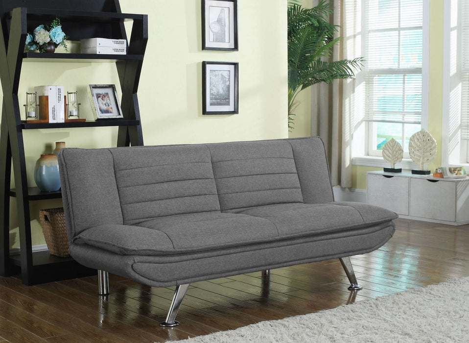 Julian Upholstered Tufted Convertible Sofa Bed Grey - Walo Furniture 