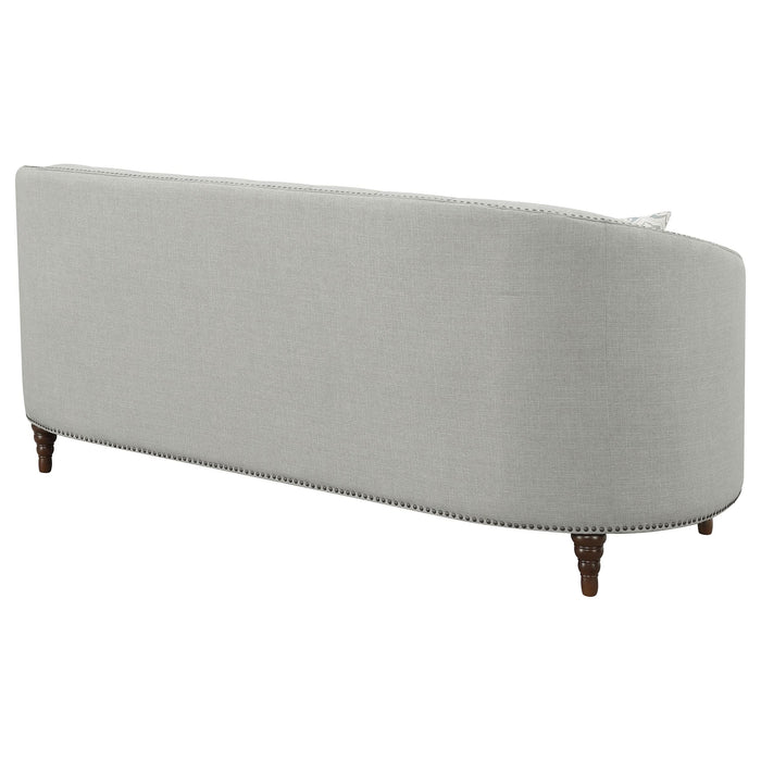 Avonlea Upholstered Sloped Arm Sofa Grey Fabric - Walo Furniture 