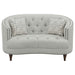 Avonlea 2-piece Upholstered Sloped Arm Sofa Set Grey Fabric - Walo Furniture 