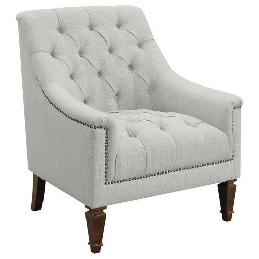 Avonlea Fabric Upholstered Sloped Arm Chair Grey Fabric - Walo Furniture 