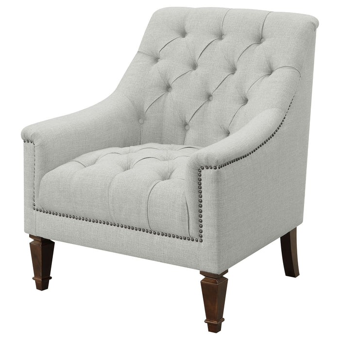 Avonlea Fabric Upholstered Sloped Arm Chair Grey Fabric - Walo Furniture 