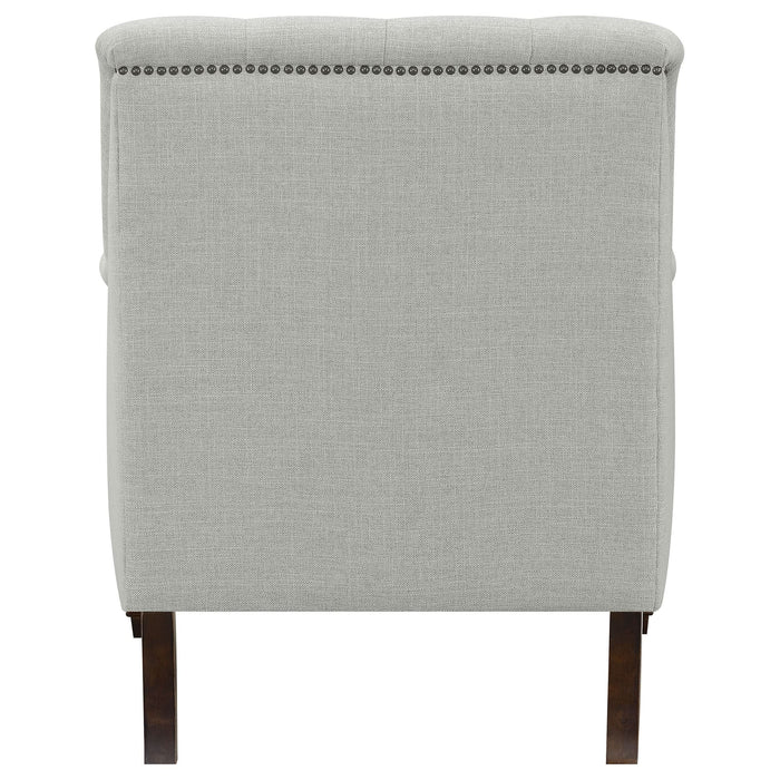 Avonlea Fabric Upholstered Sloped Arm Chair Grey Fabric - Walo Furniture 