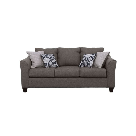 Salizar Upholstered Flared Arm Sofa Charcoal Grey - Walo Furniture 