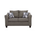 Salizar Upholstered Flared Arm Loveseat Charcoal Grey - Walo Furniture 