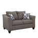 Salizar Upholstered Flared Arm Loveseat Charcoal Grey - Walo Furniture 