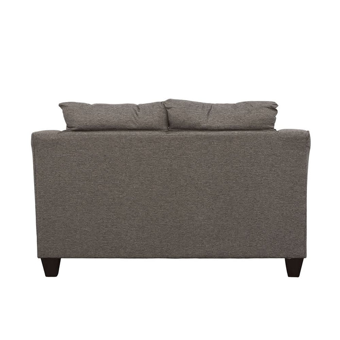 Salizar Upholstered Flared Arm Loveseat Charcoal Grey - Walo Furniture 