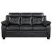 Finley Upholstered Padded Arm Tufted Sofa Black - Walo Furniture 