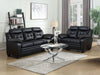 Finley 2-piece Upholstered Padded Arm Tufted Sofa Set Black - Walo Furniture 