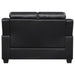 Finley 3-piece Upholstered Padded Arm Tufted Sofa Set Black - Walo Furniture 