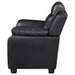 Finley Upholstered Padded Arm Tufted Loveseat Black - Walo Furniture 