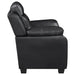 Finley Upholstered Padded Arm Tufted Loveseat Black - Walo Furniture 