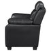 Finley Upholstered Padded Arm Tufted Accent Chair Black - Walo Furniture 