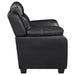 Finley Upholstered Padded Arm Tufted Accent Chair Black - Walo Furniture 