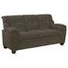 Clementine Upholstered Padded Arm Sofa Brown - Walo Furniture 