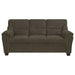 Clementine 2-piece Upholstered Padded Arm Sofa Set Brown - Walo Furniture 