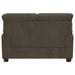 Clementine Upholstered Padded Arm Loveseat Brown - Walo Furniture 