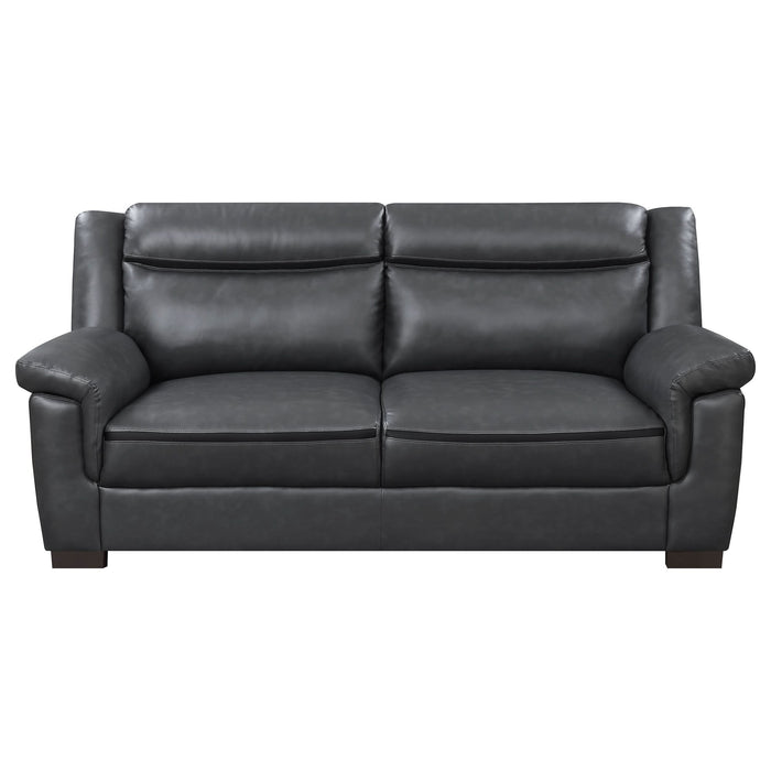 Arabella Upholstered Padded Arm Sofa Grey - Walo Furniture 