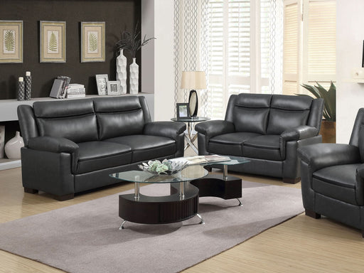 Arabella 2-piece Upholstered Padded Arm Sofa Set Grey - Walo Furniture 