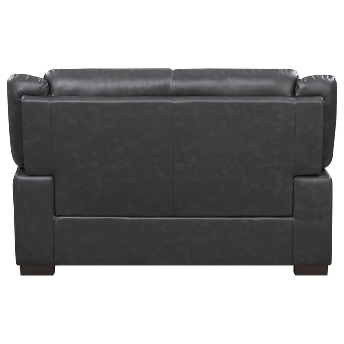 Arabella Upholstered Padded Arm Loveseat Grey - Walo Furniture 