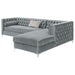 Bellaire Upholstered Storage Chaise Sectional Sofa Grey - Walo Furniture 