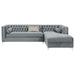 Bellaire Upholstered Storage Chaise Sectional Sofa Grey - Walo Furniture 