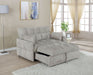 Cotswold Upholstered Convertible Sleeper Sofa Bed Light Grey - Walo Furniture 