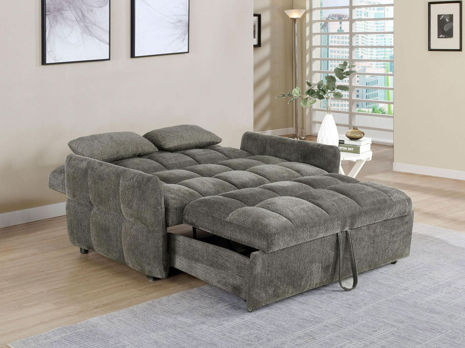 Cotswold Upholstered Convertible Sleeper Sofa Bed Dark Grey - Walo Furniture 