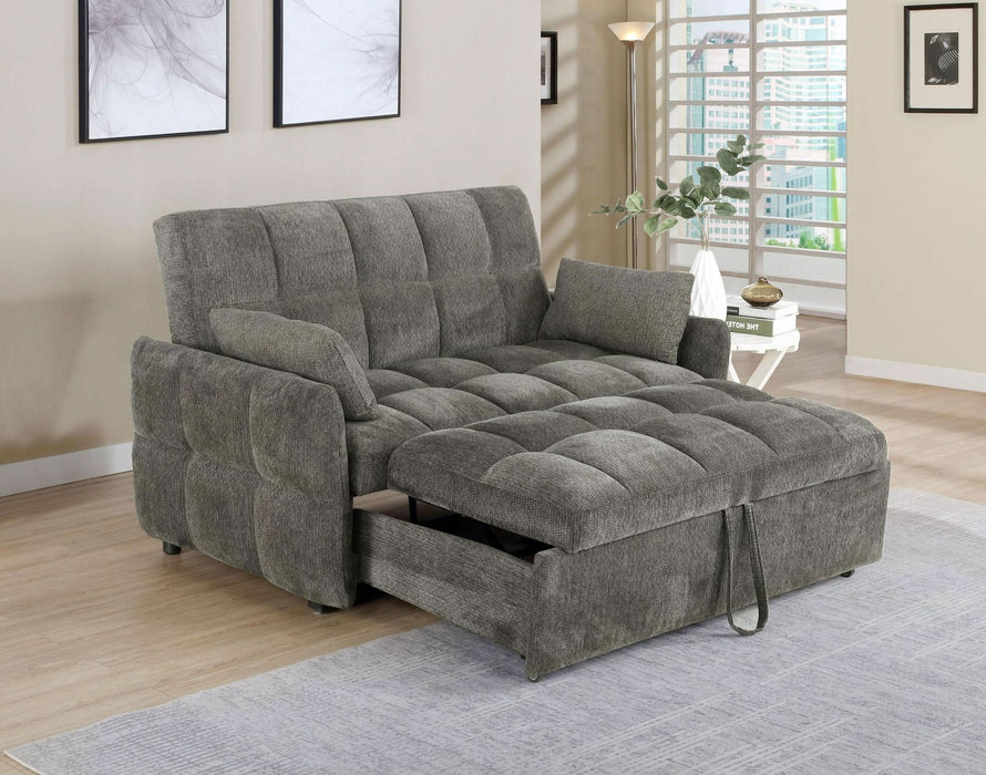 Cotswold Upholstered Convertible Sleeper Sofa Bed Dark Grey - Walo Furniture 