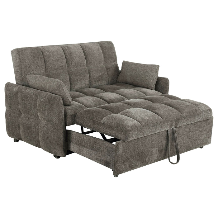 Cotswold Upholstered Convertible Sleeper Sofa Bed Dark Grey - Walo Furniture 