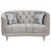 Avonlea 2-piece Upholstered Sloped Arm Sofa Set Grey Velvet - Walo Furniture 