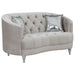 Avonlea 3-piece Upholstered Sloped Arm Sofa Set Grey Velvet - Walo Furniture 