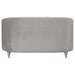 Avonlea Upholstered Sloped Arm Loveseat Grey Velvet - Walo Furniture 