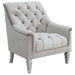 Avonlea Velvet Upholstered Sloped Arm Chair Grey Velvet - Walo Furniture 