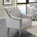 Avonlea Velvet Upholstered Sloped Arm Chair Grey Velvet - Walo Furniture 