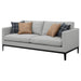 Apperson Upholstered Track Arm Sofa Light Grey - Walo Furniture 