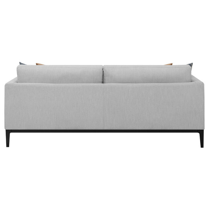 Apperson Upholstered Track Arm Sofa Light Grey - Walo Furniture 