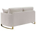 Corliss 2-piece Upholstered Arched Arm Sofa Set Beige - Walo Furniture 