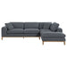 Persia Upholstered Track Arm Sectional Sofa Grey - Walo Furniture 