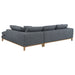 Persia Upholstered Track Arm Sectional Sofa Grey - Walo Furniture 