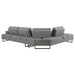 Arden Upholstered Sectional Sofa with Adjustable Back Taupe - Walo Furniture 