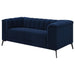 Chalet Upholstered Tuxedo Arm Tufted Loveseat Blue - Walo Furniture 