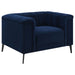 Chalet Upholstered Tuxedo Arm Tufted Chair Blue - Walo Furniture 