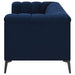 Chalet Upholstered Tuxedo Arm Tufted Loveseat Blue - Walo Furniture 