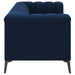 Chalet Upholstered Tuxedo Arm Tufted Loveseat Blue - Walo Furniture 