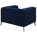 Chalet Upholstered Tuxedo Arm Tufted Chair Blue - Walo Furniture 