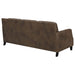 Leaton Upholstered Recessed Arm Sofa Brown Sugar - Walo Furniture 